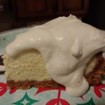 Slice of Egg Nog Cheesecake